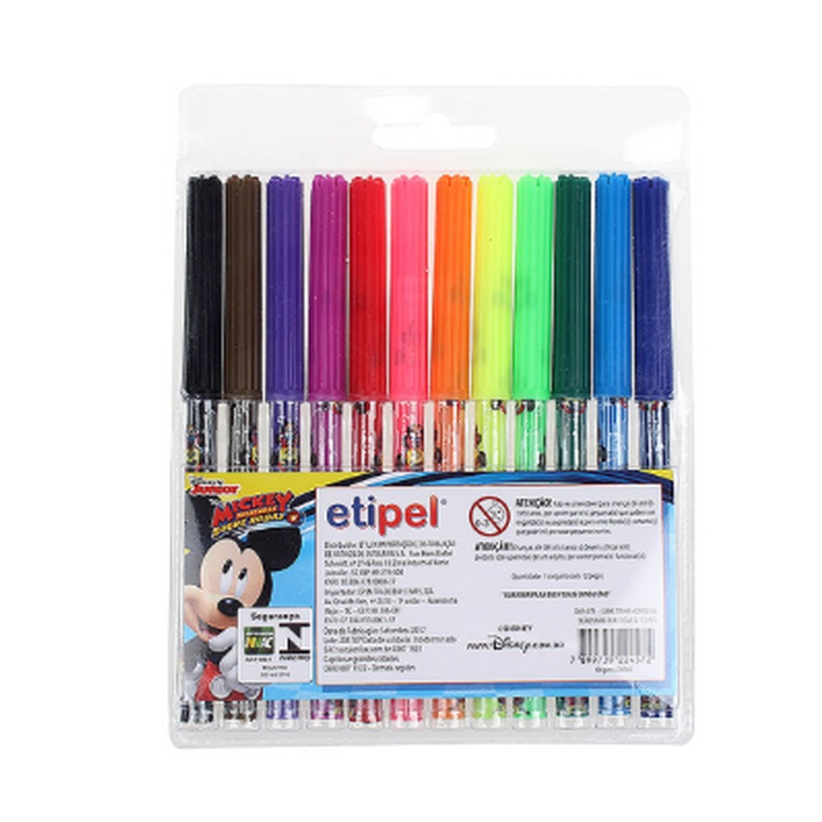 Canetinhas Etilux C/12 Ref Dyp-079 Mickey