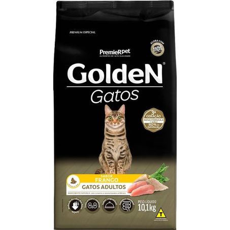 Ração Golden para Gatos Adultos Sabor Frango 10,1Kg