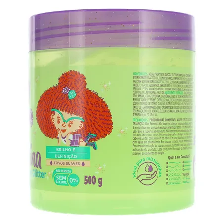 GELATINA CAPILAR INFANTIL KOLENE CACHINHOS COM GLITTER POTE 500G 360-6