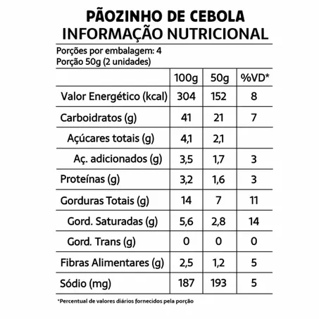 Pãozinho de Cebola sem Glúten 200 g - Belive 360-1