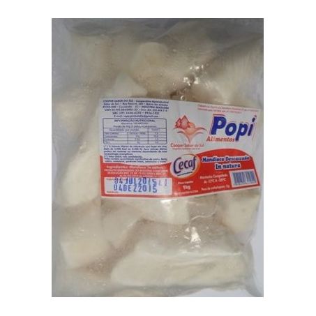 Aipim descascado congelado popi 1kg