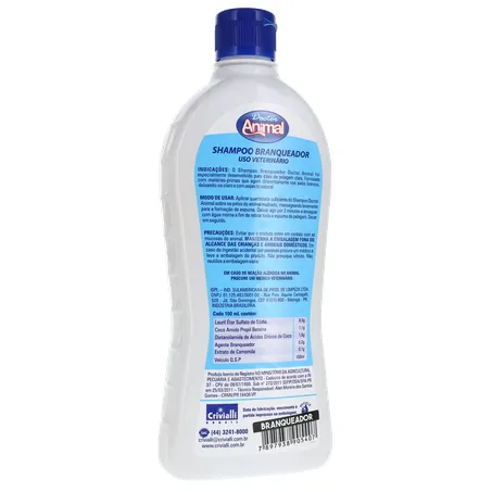 Shampoo Dr Animal 500ml Branqueador 360-16