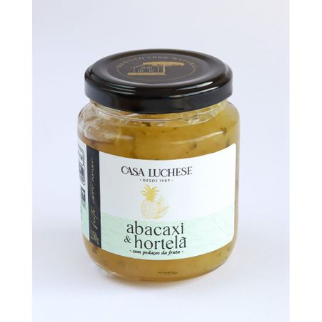 Doce de fruta abacaxi/hortelã premium casa luchese 250g