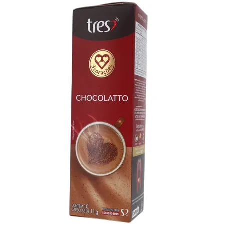 Cápsula 3 Corações Chocolate C/10 110g 360-2