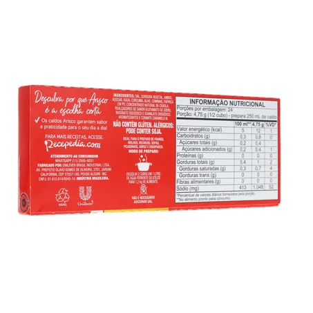 CALDO EM TABLETE ARISCO GALINHA CAIPIRA 114G 360-15