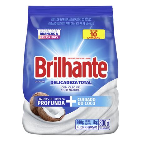 SABÃO EM PÓ ROUPAS BRANCAS E COLORIDAS BRILHANTE DELICADEZA TOTAL