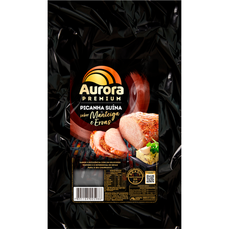 CARNE SUÍNA AURORA PREMIUM PICANHA SABOR MANTEIGA E ERVAS PACOTE KG