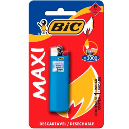 Isqueiro bic grande maxi cartela sm un