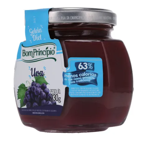 GELEIA BOM PRINC 230G DIET UVA  360-4