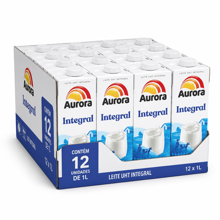 Leite uht aurora pcc/12x1l integral tamp