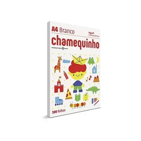 Papel a4 chamequinho pacote com 100 unidades