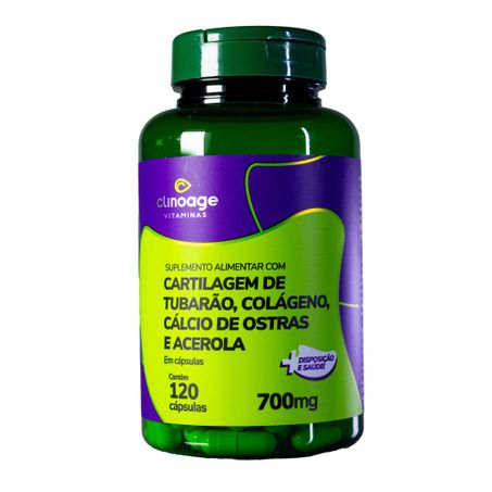 CARTILAGEM DE TUBARÃO 700MG 120 CAPSULAS CLINOAGE