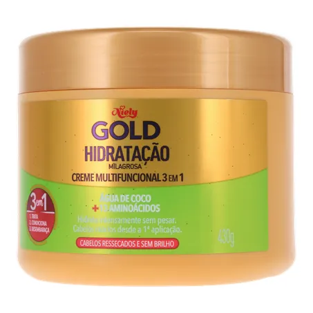 Creme de Tratamento Niely Gold Água de Coco 430g 360-1