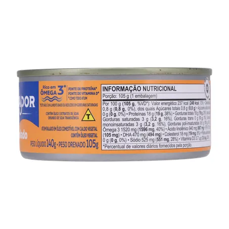 ATUM PESCADOR RALADO ÓLEO 140G 360-16
