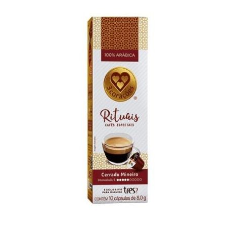 Cafe 3 coracoes capsula rituais cerrado mineiro 80g