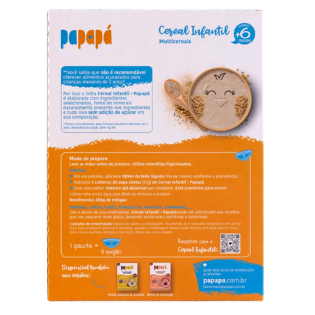 Cereal Infantil Multicereais Papapa 170g 360-1