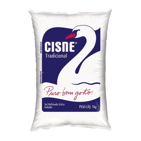 Sal refinado cisne iodado 1kg