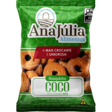 ROSQUINHA ANA JÚLIA DE COCO 400G