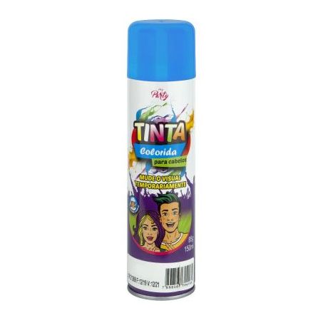 TINTA SPRAY TEMPORARIA P/CAB AZUL NEON MY