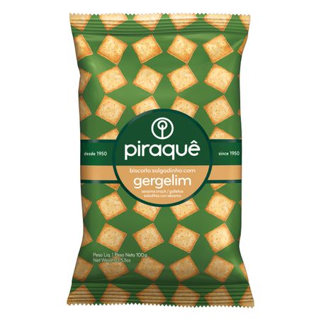 BISCOITO SALGADINHO COM GERGELIM PIRAQUÊ