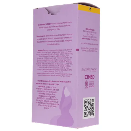 SABONETE ÍNTIMO LÍQUIDO DERMAFEME PREBIO 100ML 360-22