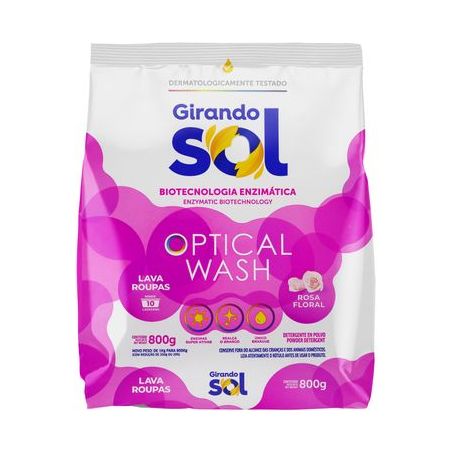 GIRANDO SOL LAVA ROUPAS PO ROSA 800G