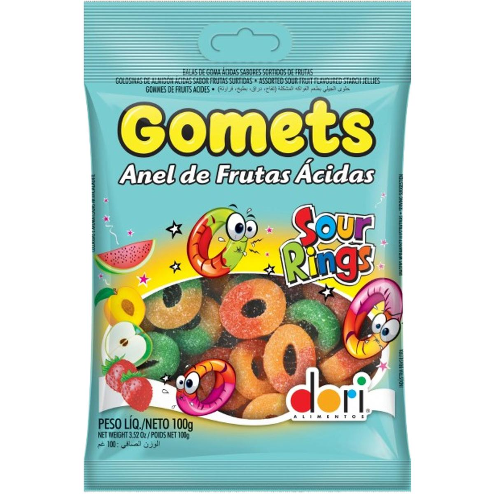 Bala Dori 100g - Gomets - Frutas Ácidas
