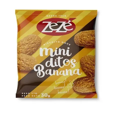 BISCOITO ZEZÉ LANCHINHO MINIDIT BANANA 30G