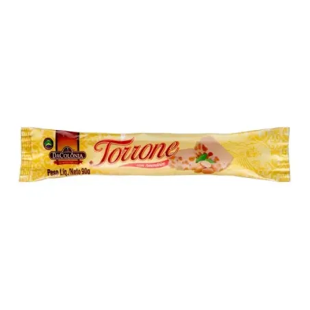 Torrone dacolônia com amendoim pacote 90g
