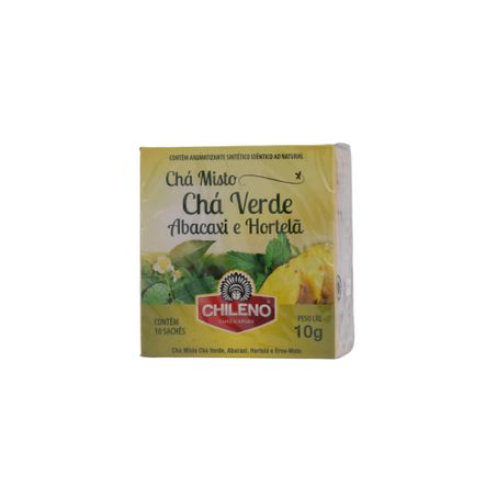 Chá Misto Chileno Chá Verde, Abacaxi, Hortelã e Erva-Mate Caixa com 10un - 10gr 360-2