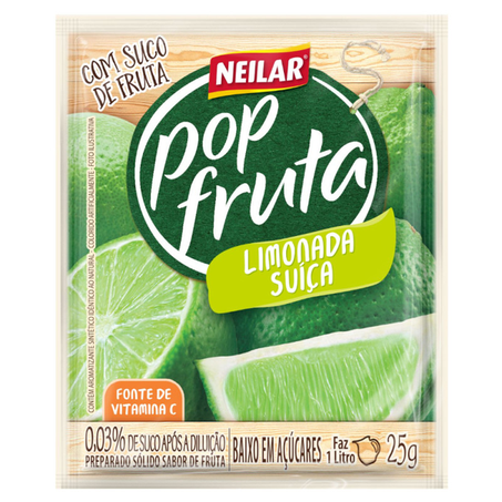 Refresco Neilar Pop Fruta Limonada Suiça Pacote 25G 