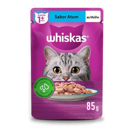 Alimento para Gatos Adultos Whiskas Atum ao Molho Sachê 85gr