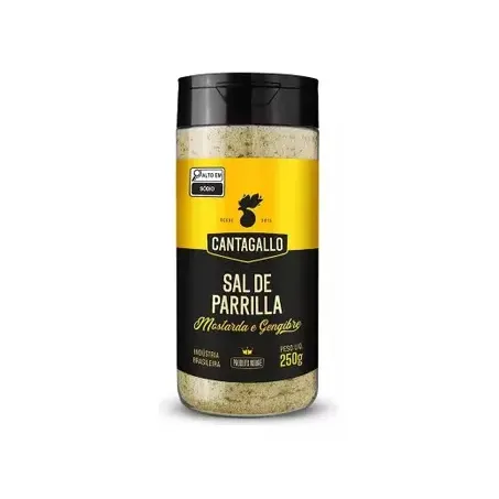 Sal De Parrilla Cantagallo 250g Mostarda Gengibre