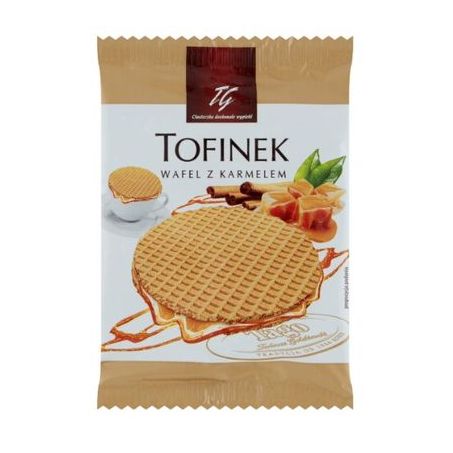 BISCOITO WAFER TOFINEK RECHEIO CARAMELO 40G