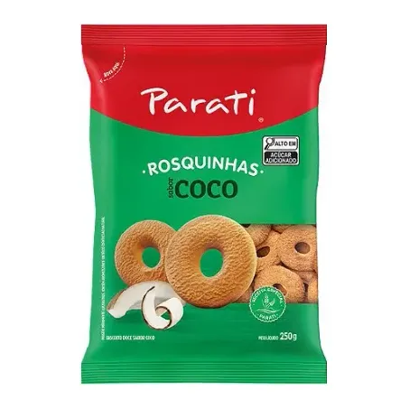 Biscoito parati rosca coco pacote 250g