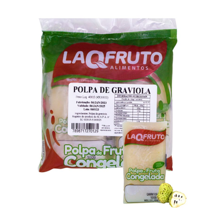 Polpa fruta graviola laqfruto 400g