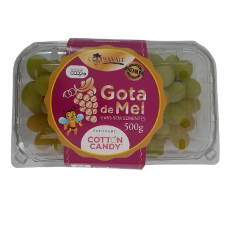UVA ALGODAO DOCE GOTA DE MEL 500G