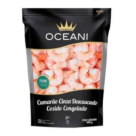 OCEANI CAMARÃO CINZA DESCASCADO CONGELADO 71/110 400G