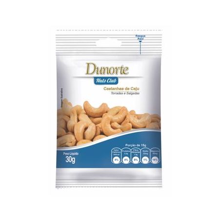 CASTANHA DE CAJU DUNORTE TORRADAS E SALGADAS 30G