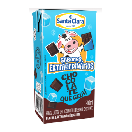 Bebida santa clara extraordinarios chocolate que gela 200ml.