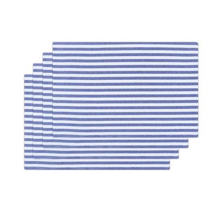 JOGO CLASS AMERICANO HOME LISTRADO AZUL 4P