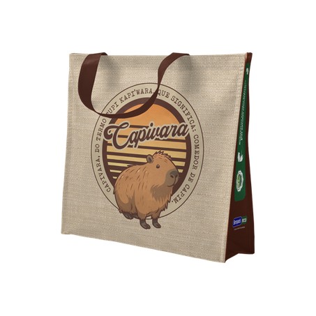 SACOLA REUTILIZAVEL BOMPACK ECO CAPIVARA TUPI UND