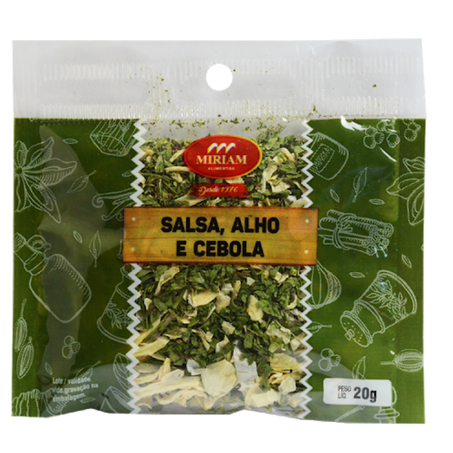 Salsa alho cebola miriam 20g desidratada