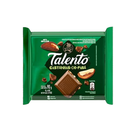Choc barra talento garoto casta para 85g