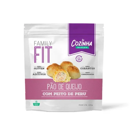 Pão Queijo Fant Com Peito de Perú Integal