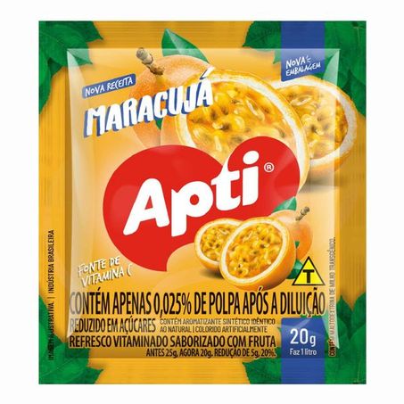 Refresco em po apti 20g maracuja (faz 1 litro)