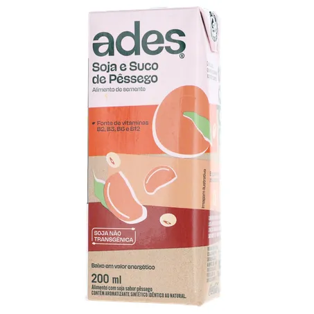Bebida Soja Ades Pêssego Caixa 200ml 
  360-2