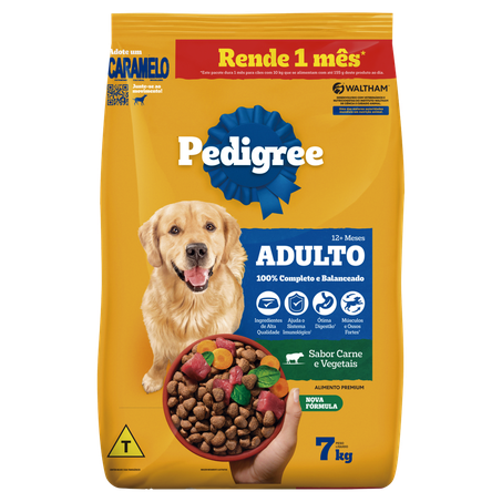 Ração Pedigree Para Cães Raças Pequenas Carne e Vegetais 7kg