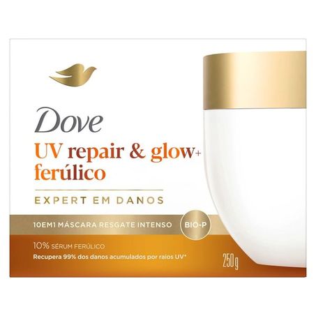 Máscara de Resgate Dove UV Repair  Glow  Ferúlico Caixa 250g