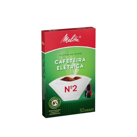 Filtro de Papel para Cafeteira Melitta N. 2 - Com 30 Unidades